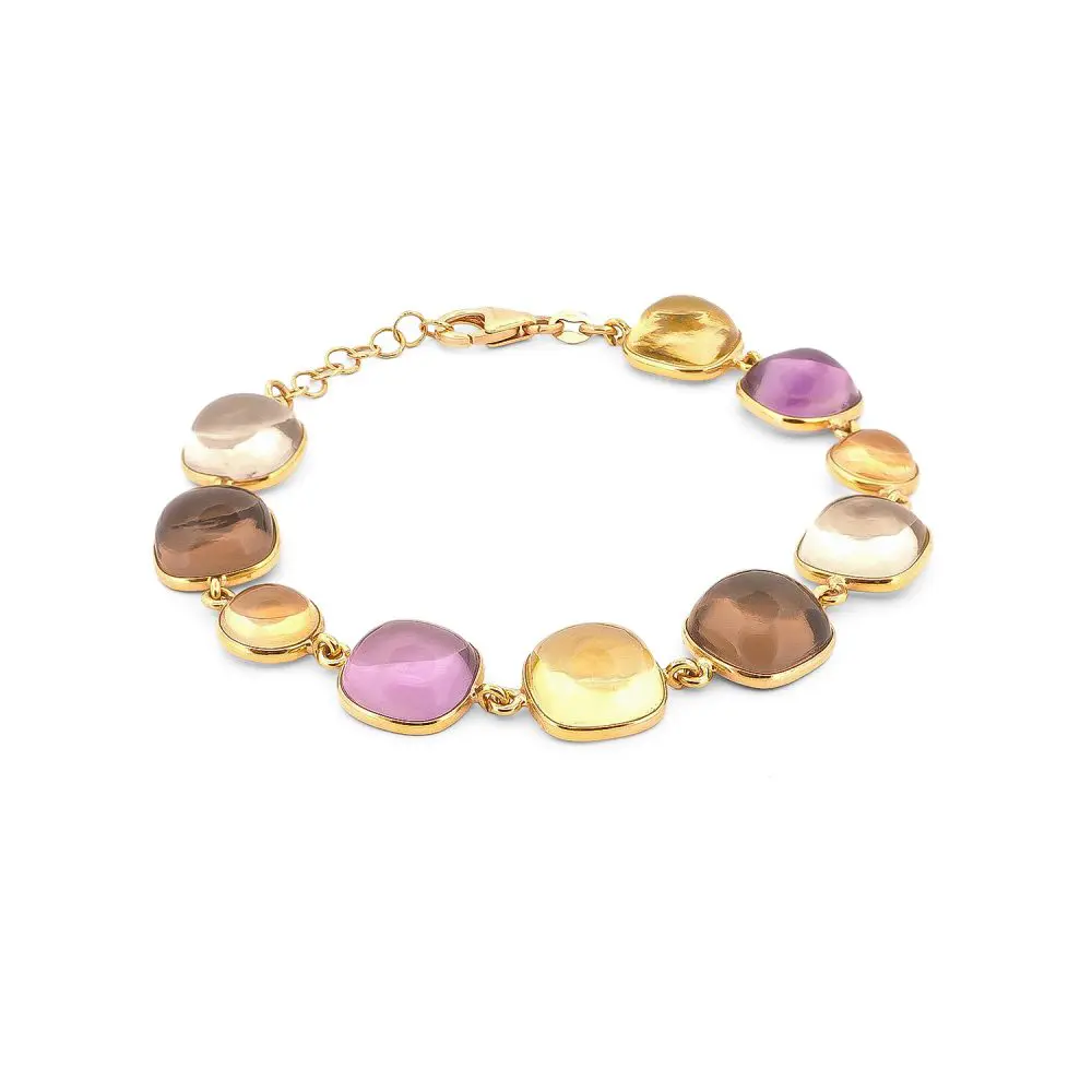 Italian Multi-Gemstone Bracelet in 18K Gold