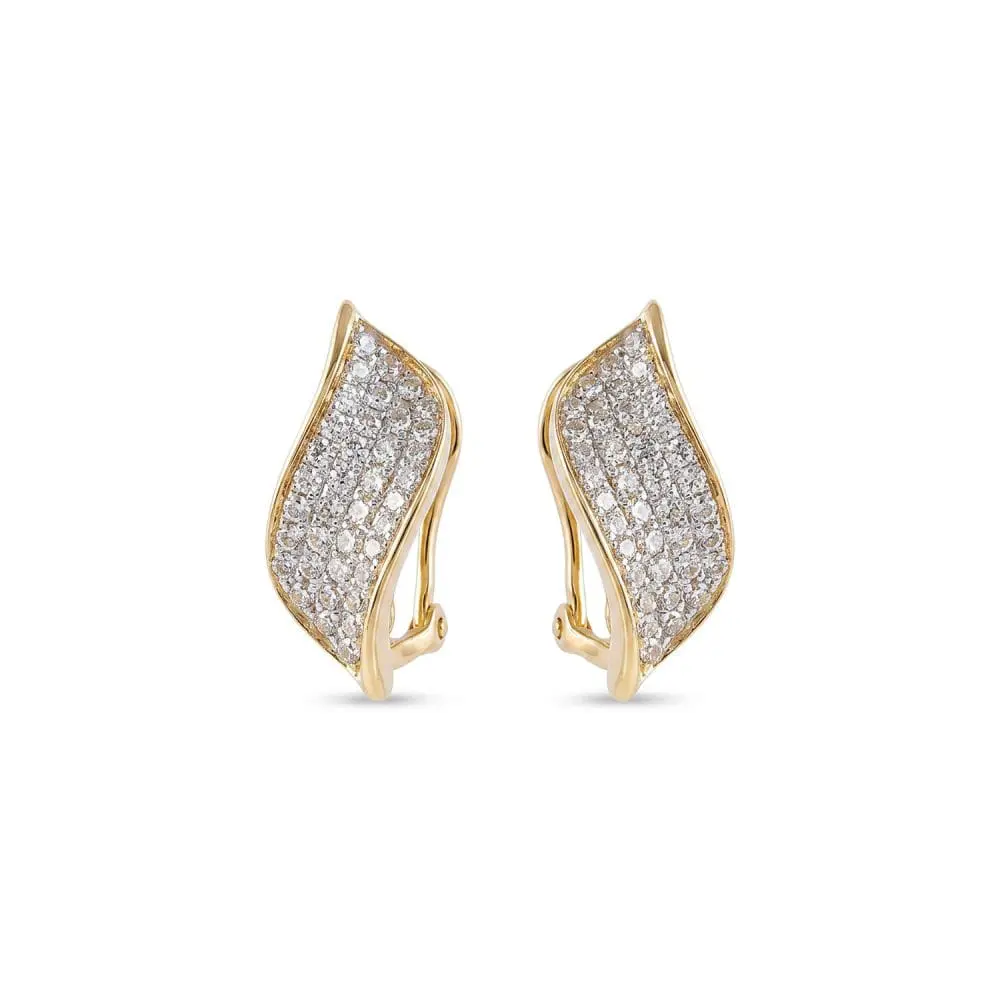 Diamond Clip-On Dress Earrings in 9K Gold