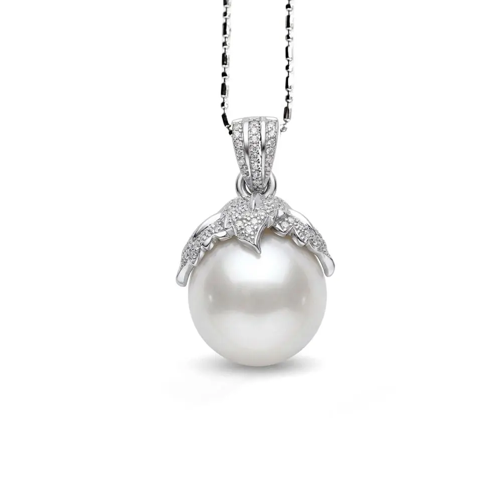 South Sea Pearl & Diamond Pendant in 18K Gold