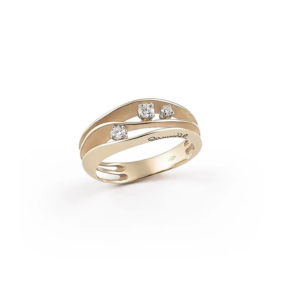 Cammilli Dune Series Diamond Ring in 18K Gold