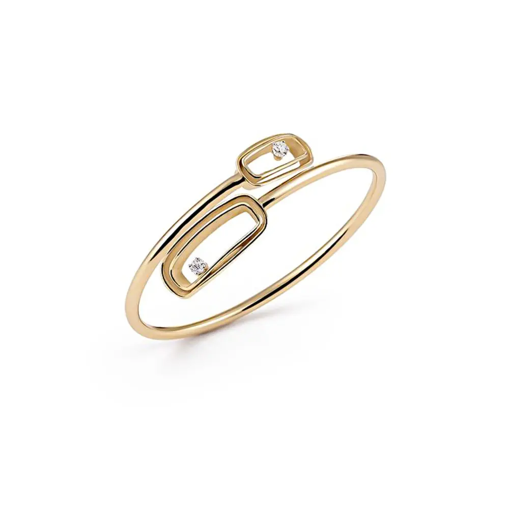 Cammilli Diamond Bangle in 18K Gold