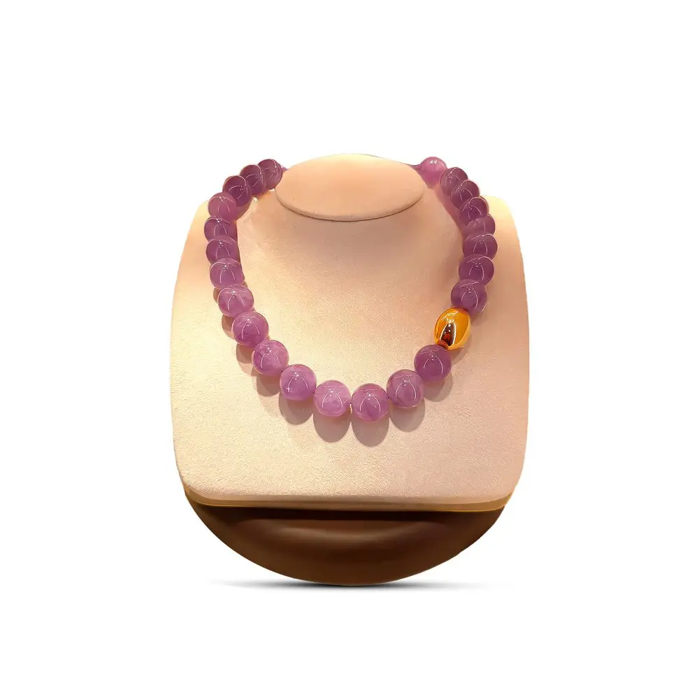 Evanueva Amethyst Bead Strand & 18K Gold