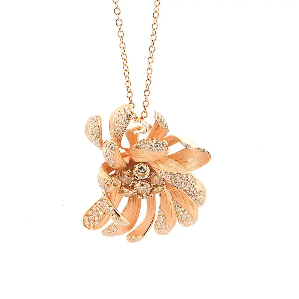 Cammilli Diamond Pendant In 18K Gold