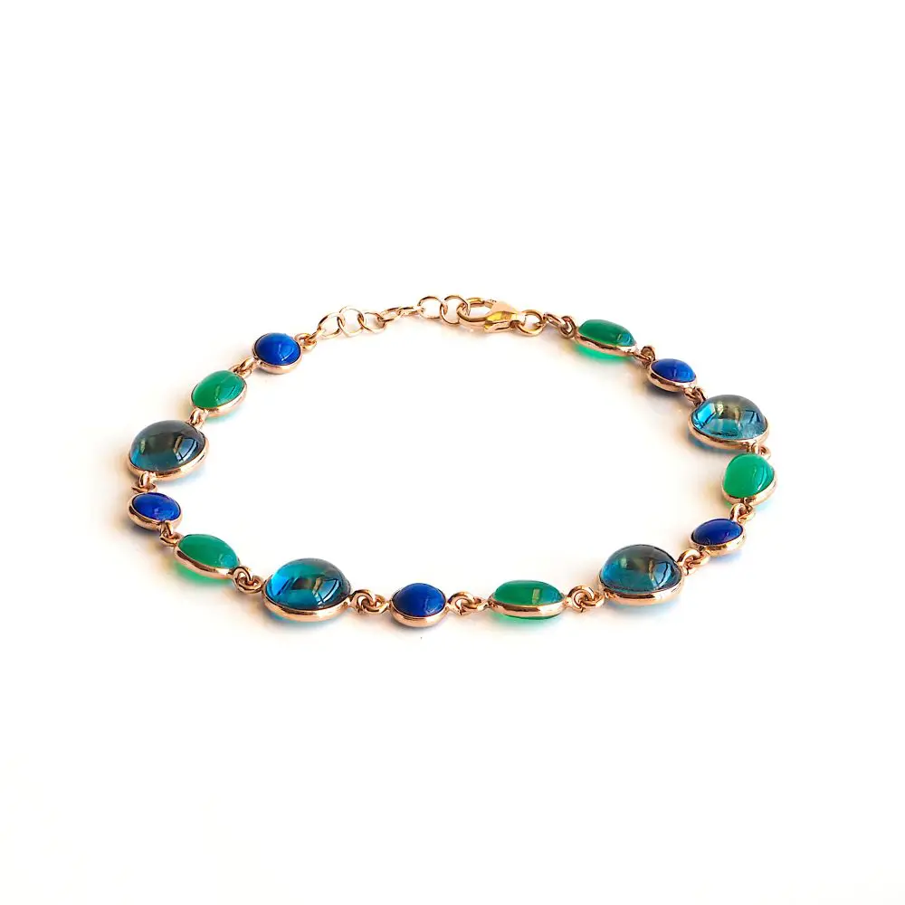 Italian Multi-Gemstone Bracelet in 18K Gold