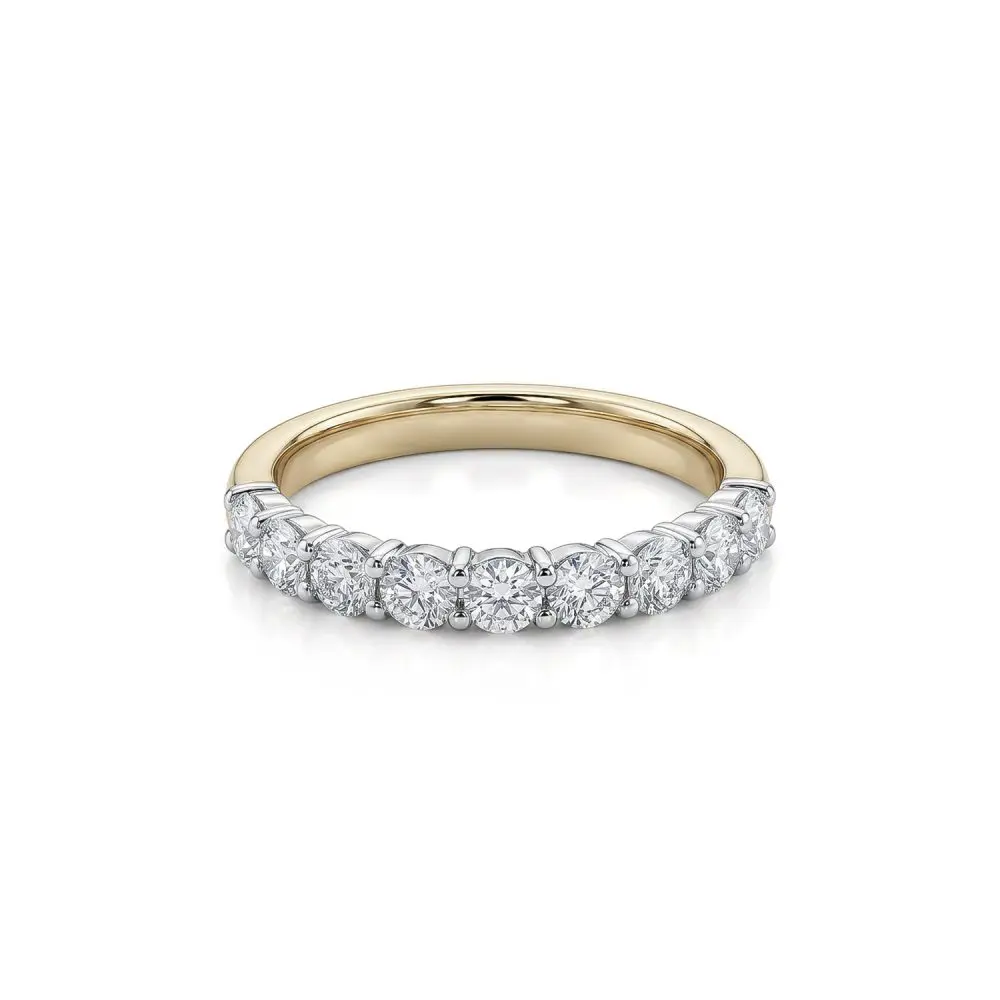 Diamond Half-Eternity Band in 9K Gold