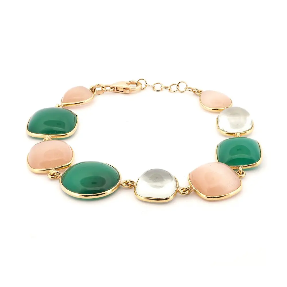 Italian Multi-Gemstone Bracelet in 18K Gold