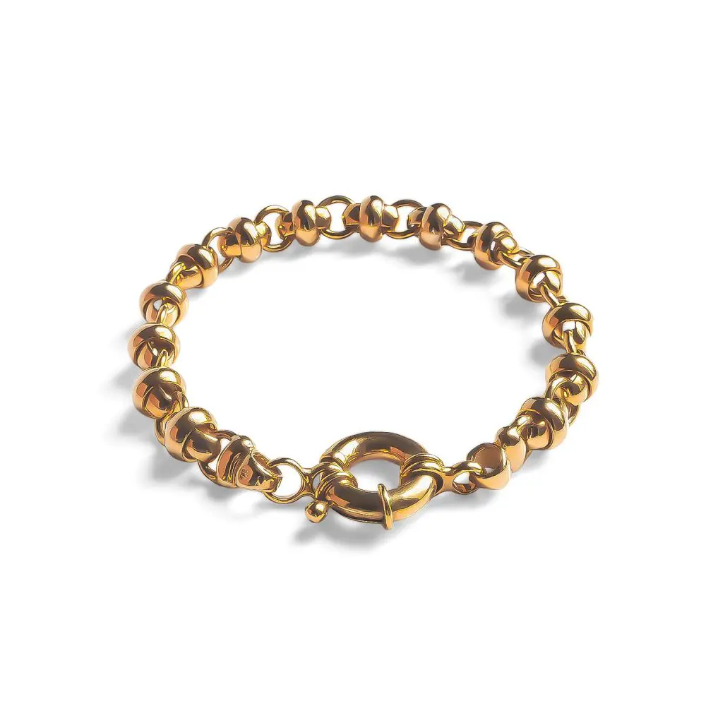 Overlapping Link Bracelet in 9K Gold
