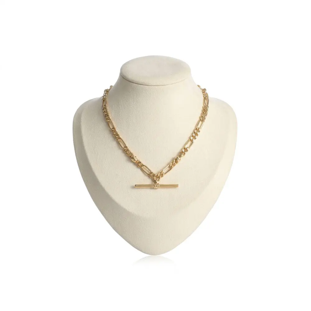 Vintage Figaro Albert Chain with T-Bar in 9K