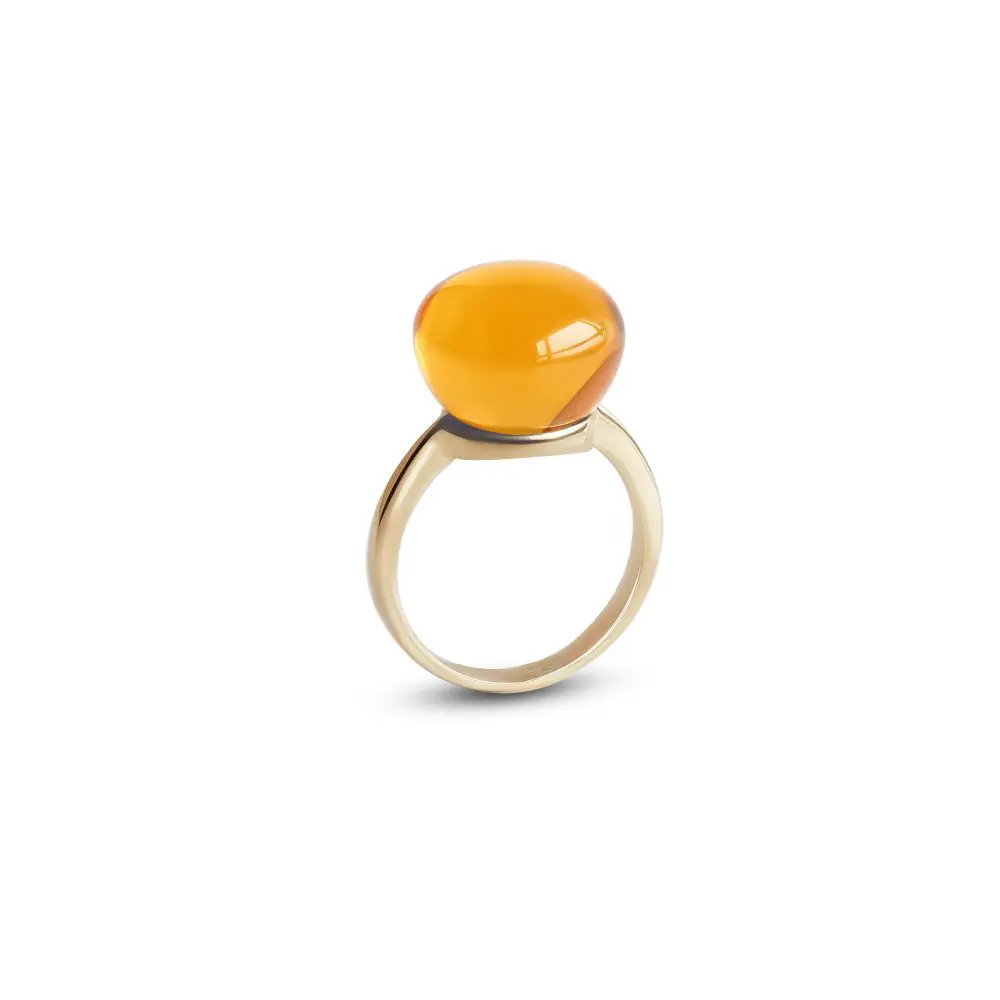 Evanueva Cherie Series Citrine Ring in 18K