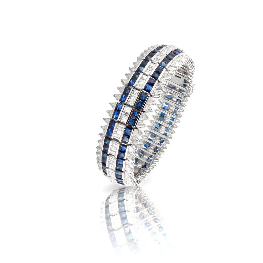 16.28ctw Sapphire & 10.30ctw Diamond Bracelet