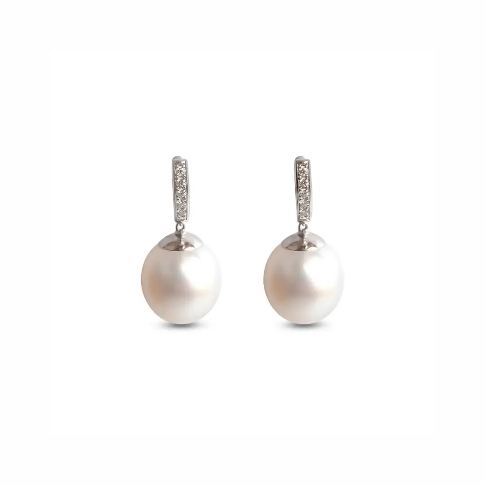 Autore South Sea Pearl & Diamond Earrings