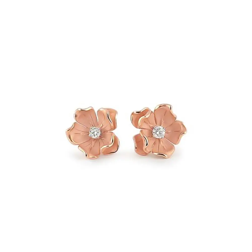 Cammilli Diamond Earrings in 18K Rose Gold