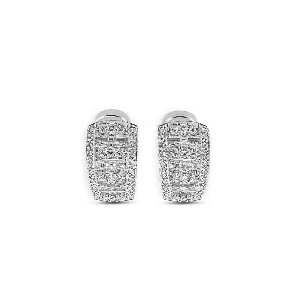 Diamond Clip-On Earrings in 18K Gold
