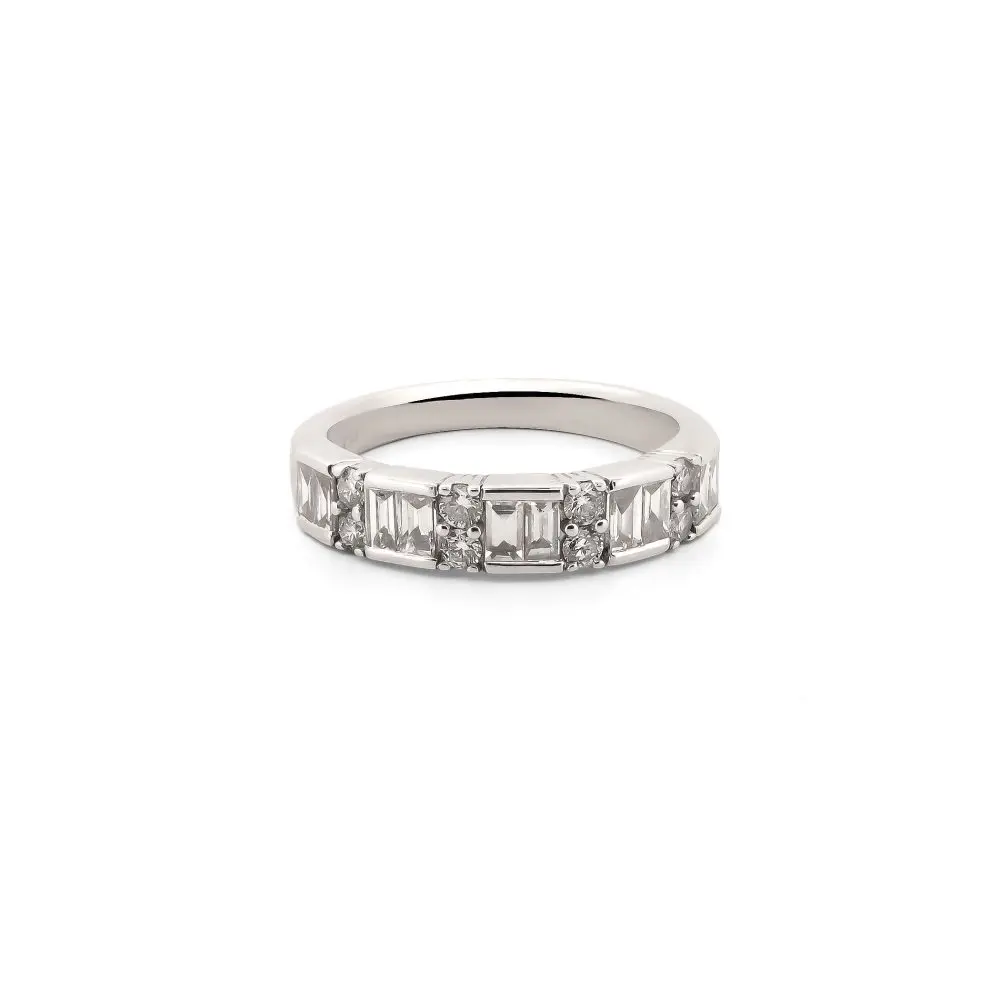 Diamond Half-Eternity Band in 18K Gold