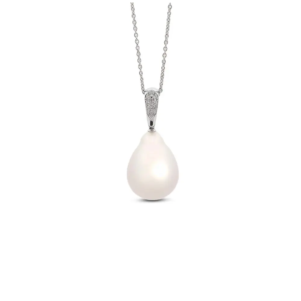 Autore South Sea Pearl & Diamond Pendant in 18K