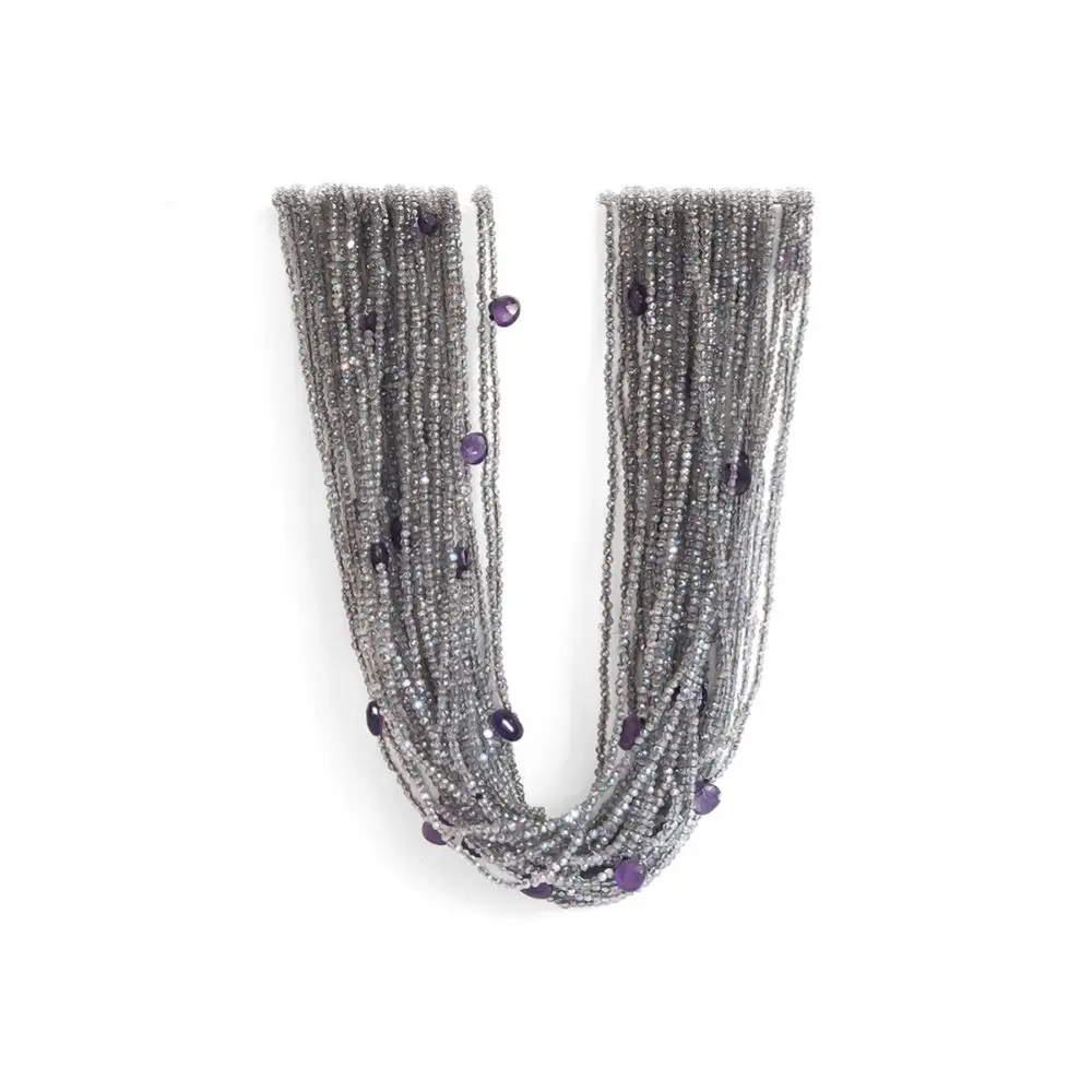 Italian Labradorite & Amethyst Necklace