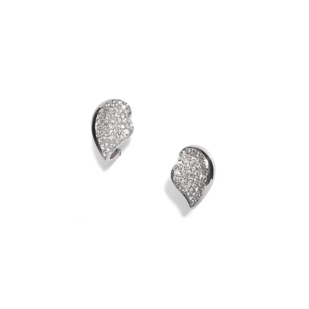 Diamond Butterfly Wing Earrings in 18K Gold