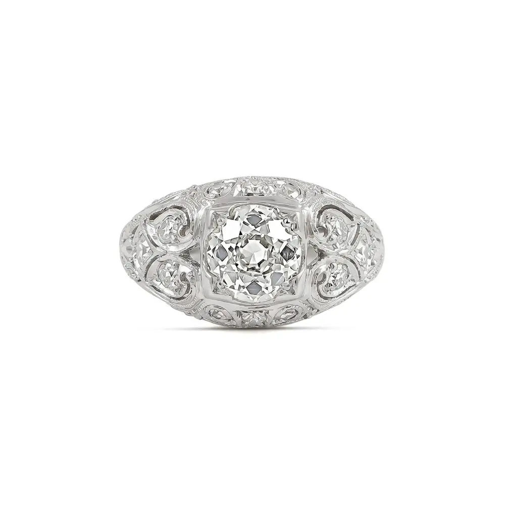 Edwardian Old Mine-Cut Diamond Belle Époque Ring