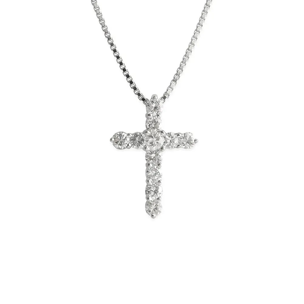Diamond & Gold Cross Pendant