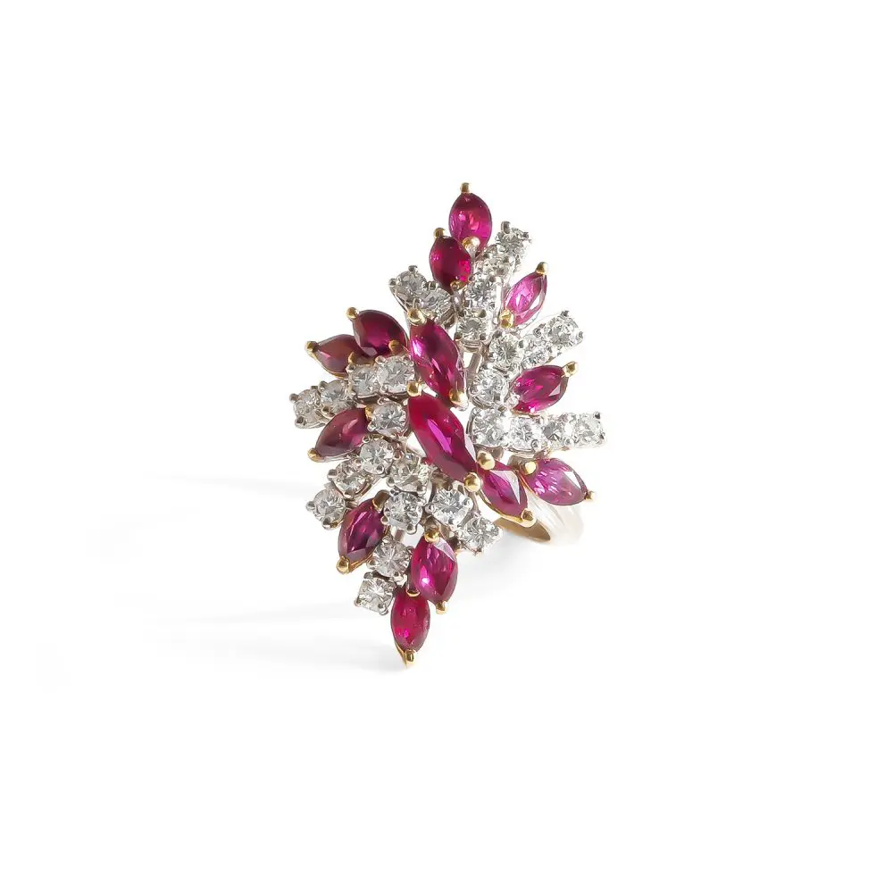 Ruby & Diamond Cocktail Ring