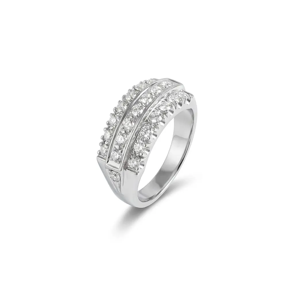 Diamond Dress Ring in 14K White Gold