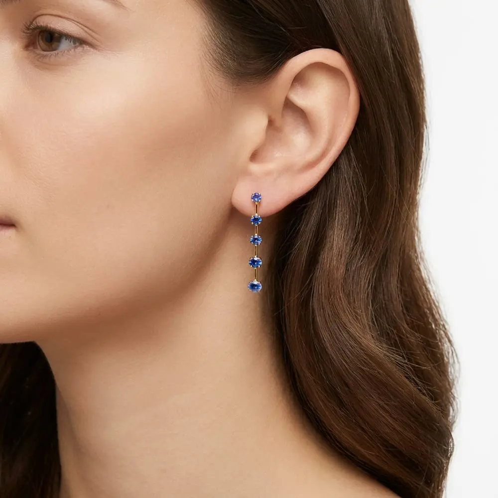 Sapphire Earrings in 9K Gold