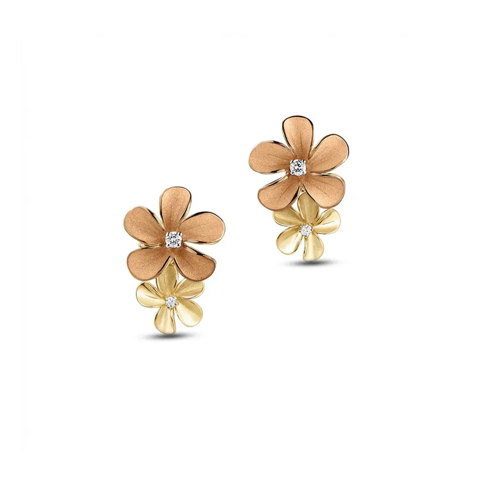 Cammilli Cherry Bloom Series Earrings in 18K