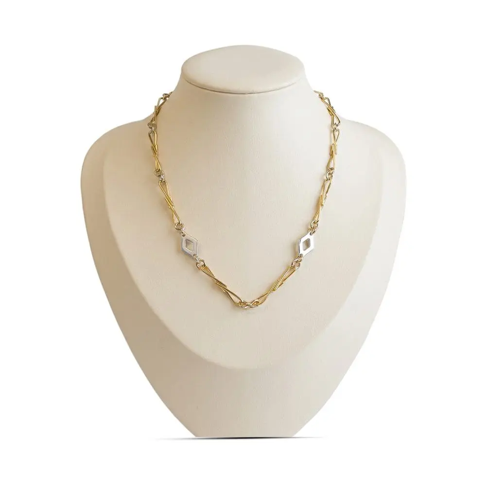 18K White and Yellow Gold Necklace
