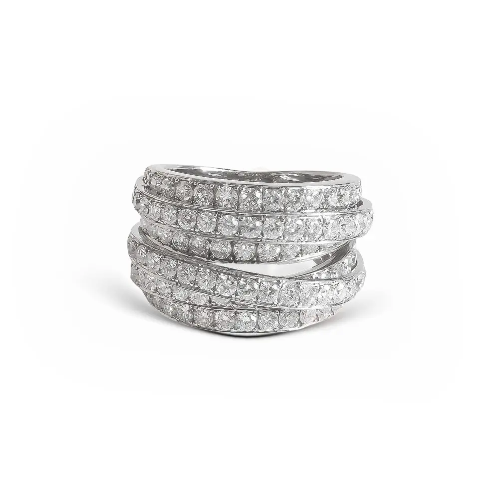 Pavé Diamond Dress Ring in 18K Gold