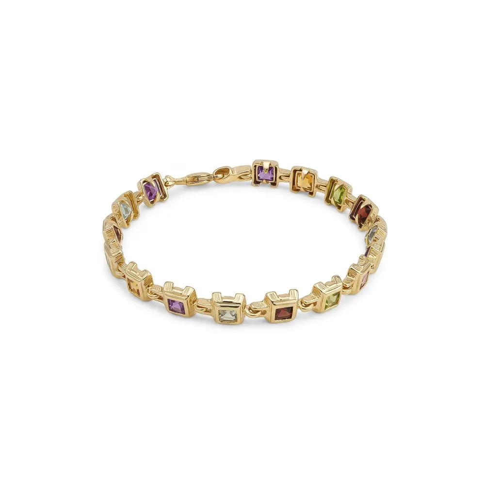 Multi-Gemstone Bracelet in 14K Gold
