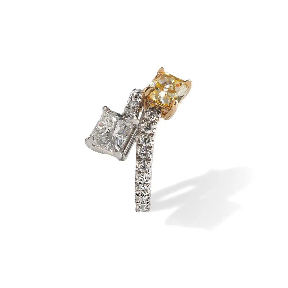 Fancy Yellow & White Diamond ‘Toi Et Moi’ Ring