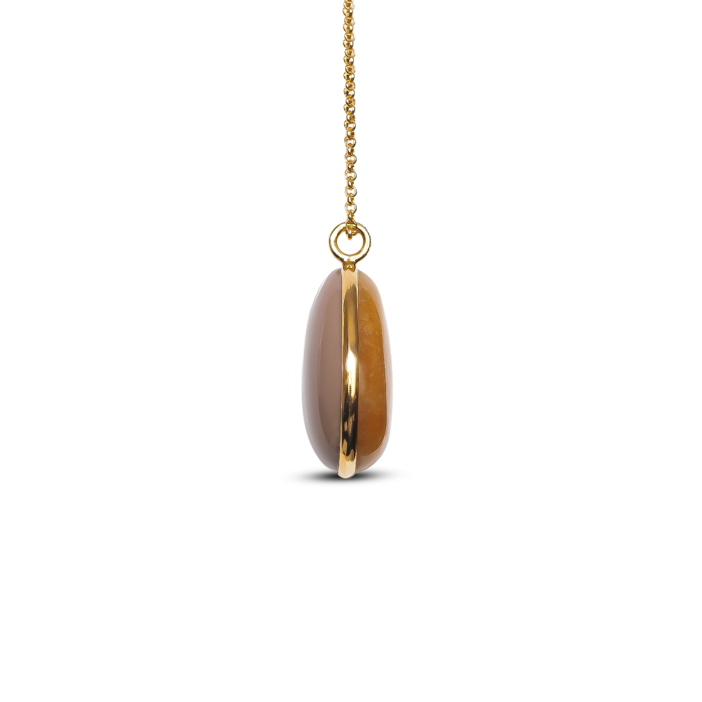 Double-Sided Jade Pendant in 18K Gold