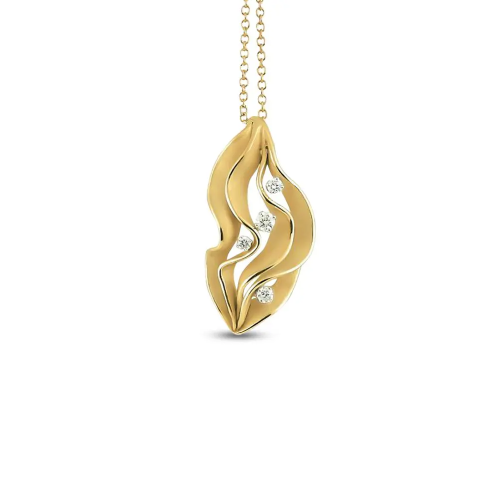 Cammilli Diamond Pendant in 18K Yellow Gold